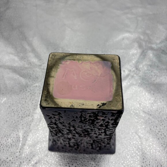 VTG McCoy Pottery Vase Pink Black Speckled Ceramic‎ Mid-Century Modern Signed - Picture 8 of 14